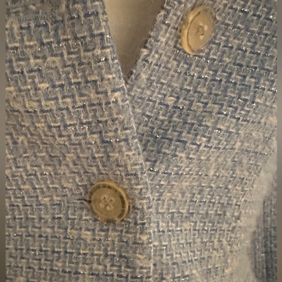 Vintage Pendleton Tweed baby blue & white blazer and skirt. - Picture 8 of 8